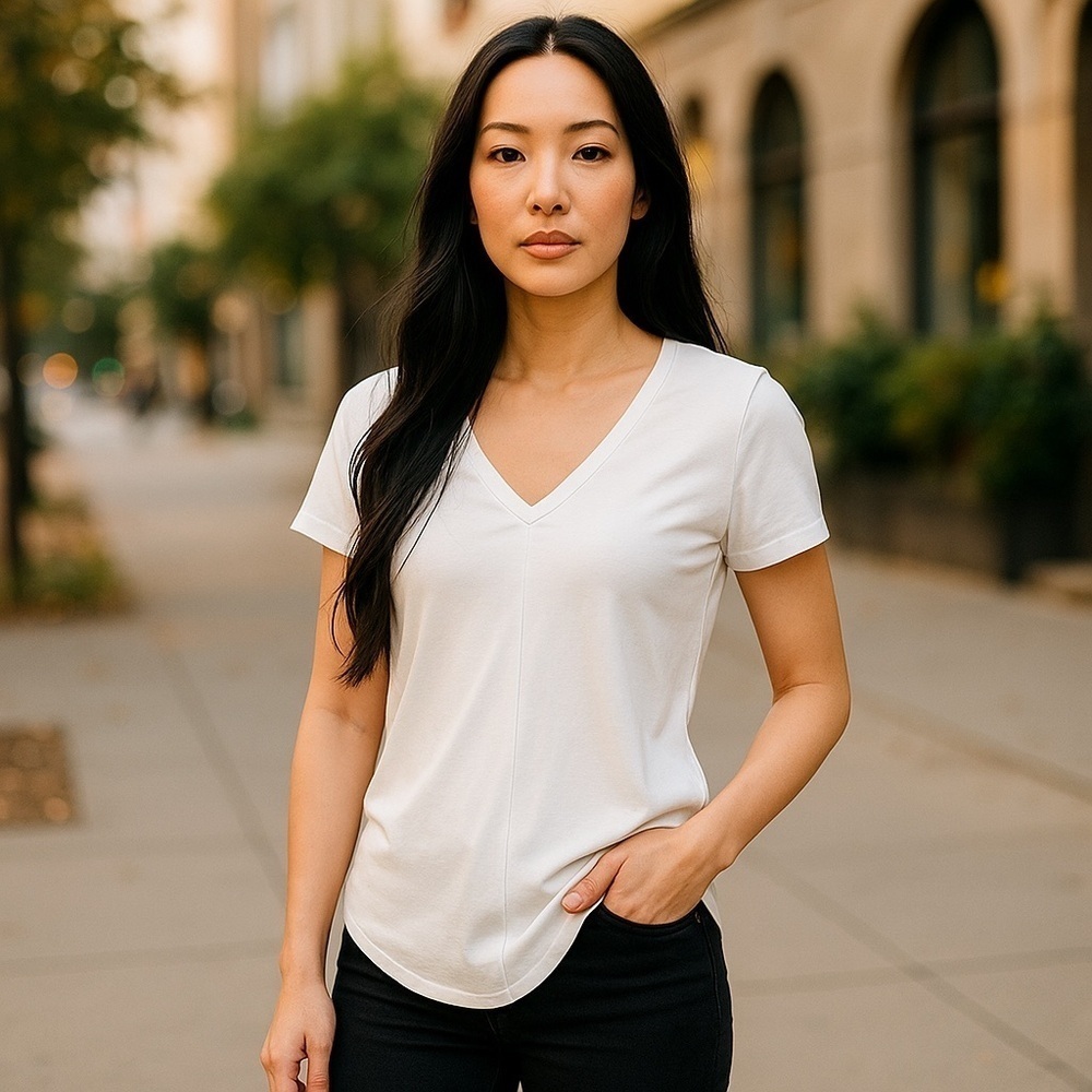 Ardene Cream Short Sleeve Blouse